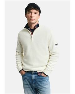 Свитер HALF-ZIP, слоновая кость Gant