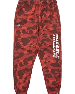 Спортивные брюки Colour Camo из коллаборации с Russell, красный A bathing ape®
