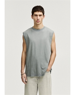 Базовая футболка WASHED STRAPPY, зеленый Pull & bear