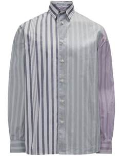 Рубашка в полоску со вставками, серый Jw anderson
