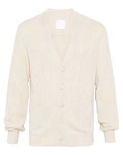 Кардиган фактурной вязки с логотипом 4G, нейтральный цвет Givenchy