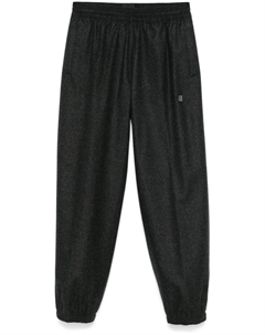 Шерстяные брюки с логотипом 4G, серый Givenchy