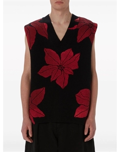 Джемпер без рукавов с цветочным принтом, черный Jw anderson