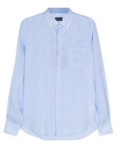 Льняная рубашка с длинными рукавами, синий Paul & shark