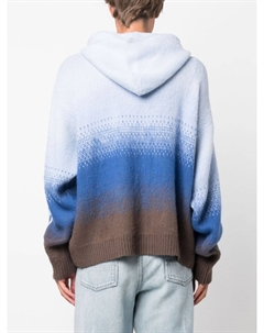 Жаккардовое худи на молнии, синий Gcds