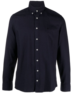 Рубашка с вышитым логотипом, синий Hackett