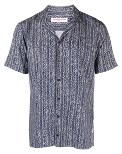 Рубашка с короткими рукавами и принтом, синий Orlebar brown