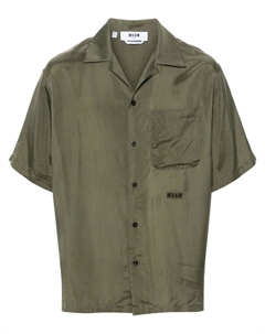 Рубашка с вышитым логотипом, зеленый Msgm