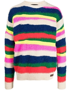 Striped crew neck jumper, нейтральный цвет Dsquared2