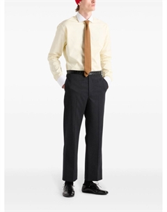 Рубашка с контрастным воротником, желтый Prada