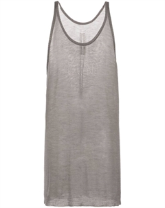 Полупрозрачный топ без рукавов, серый Rick owens