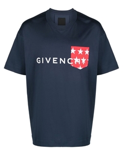 Футболка с логотипом, синий Givenchy