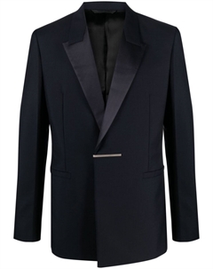 Однобортный пиджак строгого кроя, синий Givenchy