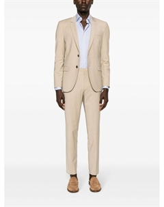 Однобортный пиджак с заостренными лацканами, серый Hugo