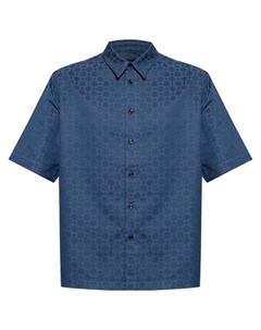 Рубашка с монограммным узором, синий Givenchy