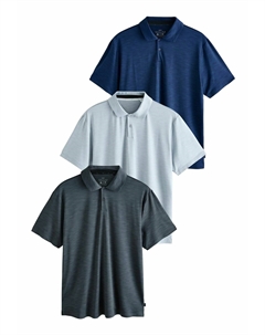 Поло 3 PACK, светло-голубой Next