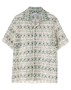 Полупрозрачная рубашка из коллаборации с Mahaslama, зеленый Amir slama