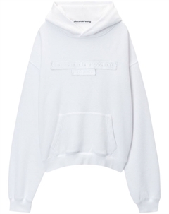 Толстовка с капюшоном и логотипом, белый Alexander wang