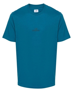 Хлопковая футболка с логотипом CP Company, синий C.p. company