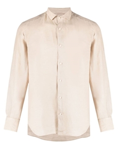 Льняная рубашка с длинными рукавами, бежевый Mc2 saint barth