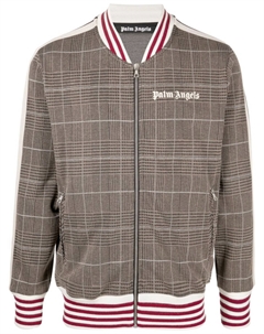 Бомбер в клетку, коричневый Palm angels
