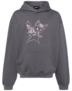 Худи с принтом, серый We11done