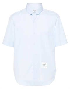 Поплиновая рубашка с короткими рукавами, синий Thom browne