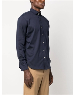 Рубашка с контрастной отделкой, синий Eleventy