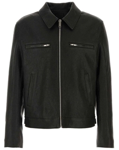 Кожаная куртка с карманом на молнии, черный Givenchy