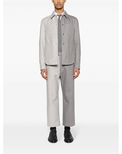Рубашка в стиле колор-блок, серый Thom browne