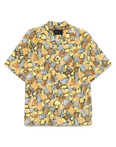 Рубашка с принтом, желтый Prada