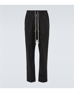 Брюки bela из хлопкового поплина, черный Rick owens