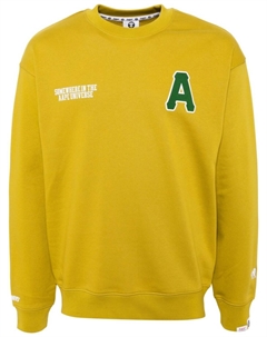 AAPE BY * толстовка с круглым вырезом и логотипом, желтый A bathing ape®