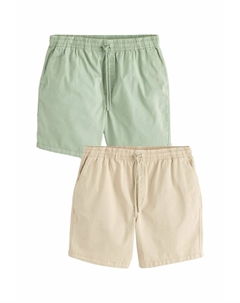 Шорты REGULAR FIT DRAWSTRING WAIST DOCK 2 PACK, бежевый Next