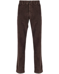 Зауженные вельветовые брюки, коричневый Incotex