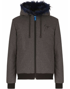 Худи Zefiro на молнии, серый Giuseppe zanotti