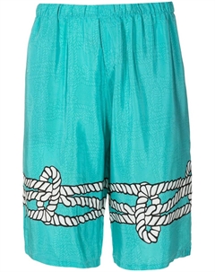 Шорты-бермуды с графичным принтом из коллаборации с Mahaslama, синий Amir slama