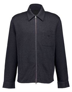 Рубашка из хлопка на молнии, серый Givenchy