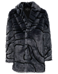 Пальто Delta, синий Unreal fur