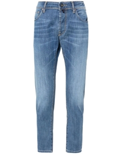 Узкие джинсы с заниженной талией, синий Incotex