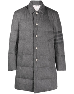 Пуховик с полосками 4-Bar, серый Thom browne