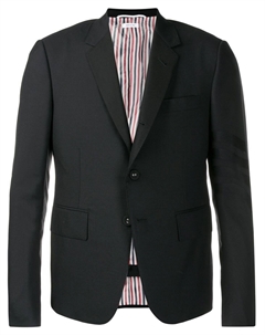 Однотонный костюм с полосками 4-Bar, черный Thom browne