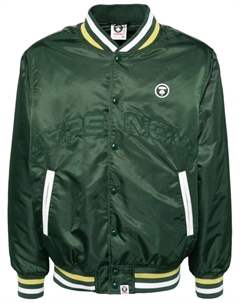 AAPE BY * бомбер с нашивкой-логотипом, зеленый A bathing ape®