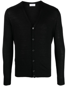 Шерстяной кардиган с V-образным вырезом, черный Ballantyne