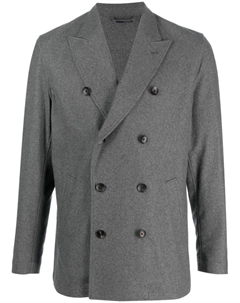 Кашемировый двубортный пиджак, серый Lardini