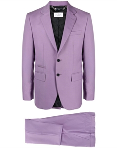 Костюм с однобортным пиджаком и логотипом, фиолетовый Philipp plein