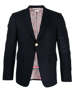 Однобортный пиджак с полосками 4-Bar, синий Thom browne