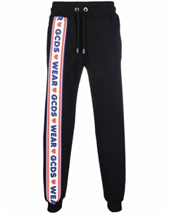 Спортивные брюки с логотипом на лампасах, черный Gcds