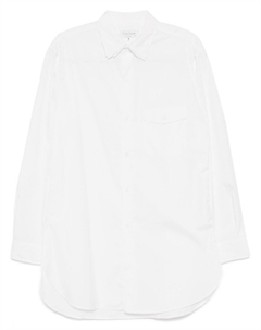 Рубашка с застежкой на пуговицу на груди, белый Yohji yamamoto