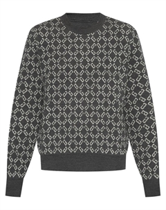 Джемпер с монограммой, серый Givenchy
